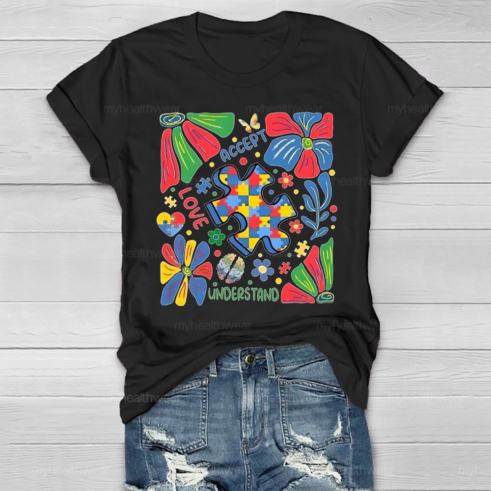 Autism Accept Understand Love Healthwear T-shirt