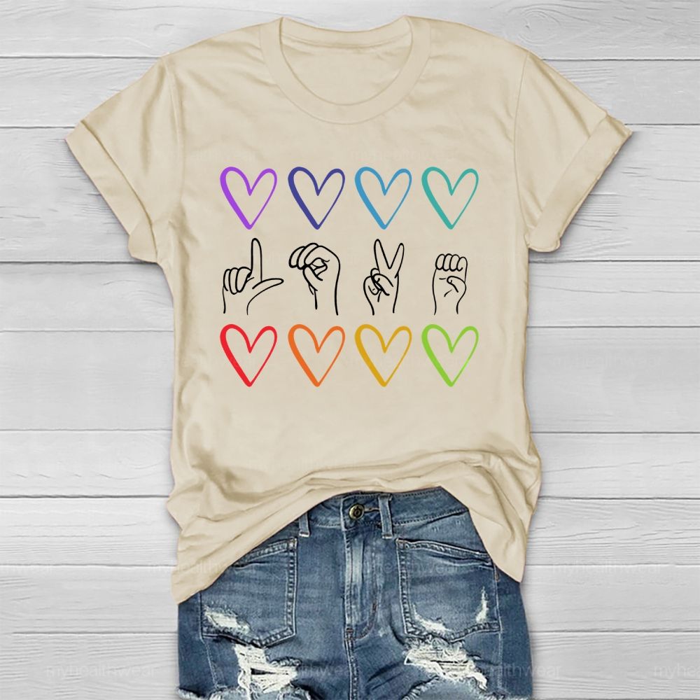 Love Sign Language Healthwear T-shirt