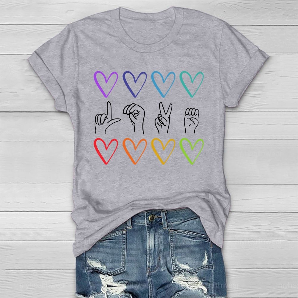 Love Sign Language Healthwear T-shirt