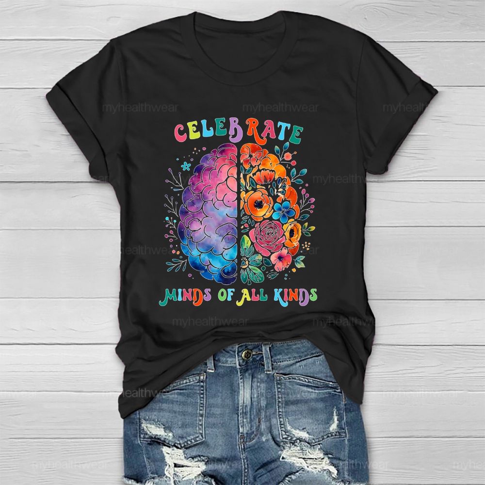 Celebrate Minds Of All Kinds Healthwear T-shirt