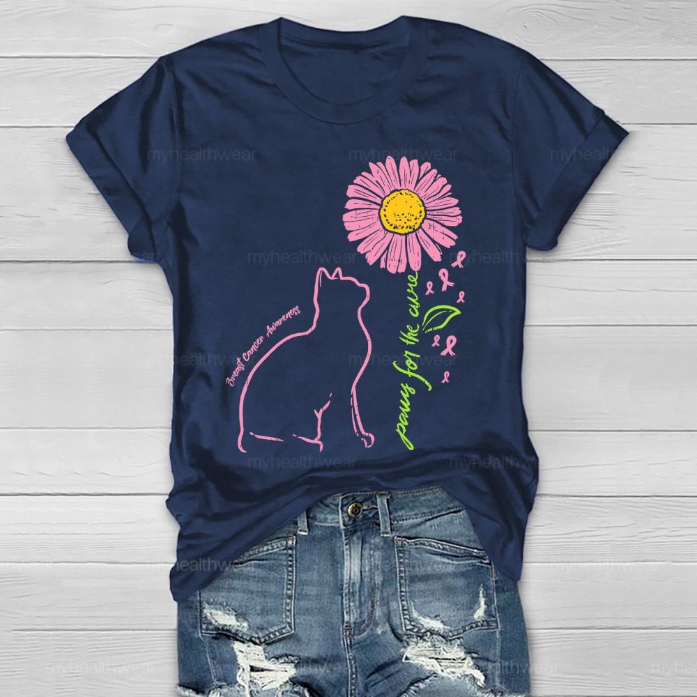 Paws For The Cure Breast Cancer Awareness Healthwear T-shirt