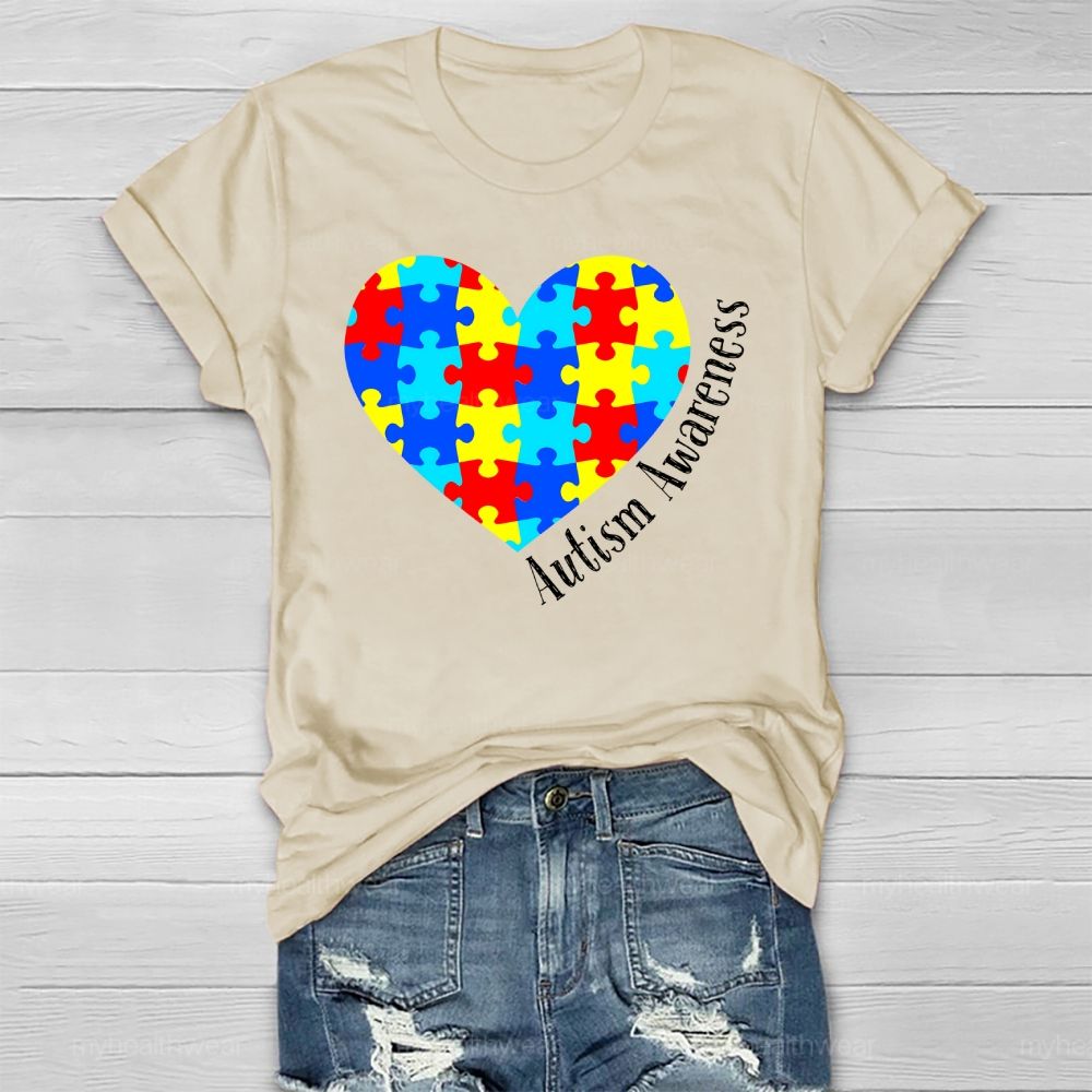 Autism Colorful Puzzle Healthwear T-shirt