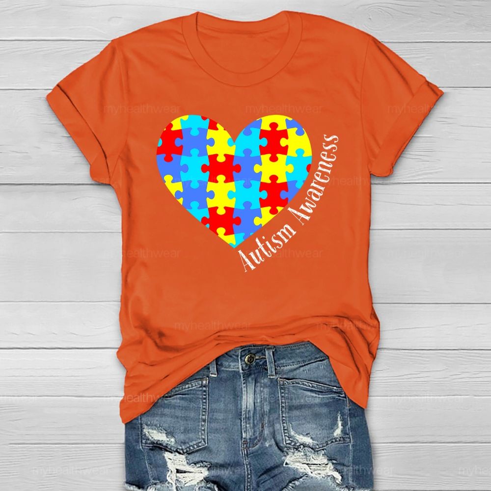 Autism Colorful Puzzle Healthwear T-shirt