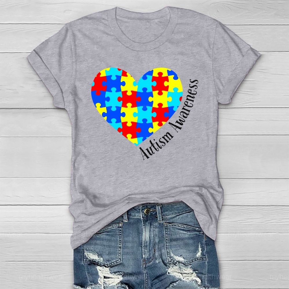 Autism Colorful Puzzle Healthwear T-shirt