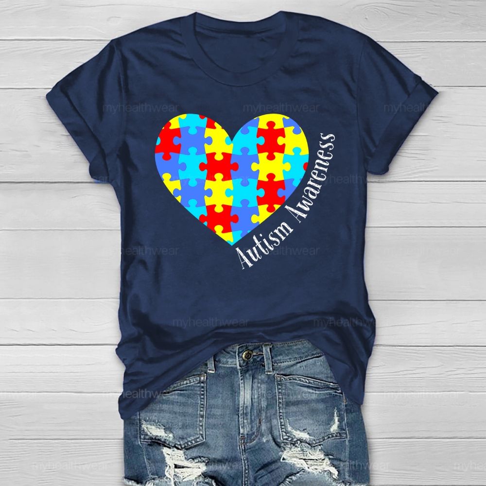 Autism Colorful Puzzle Healthwear T-shirt