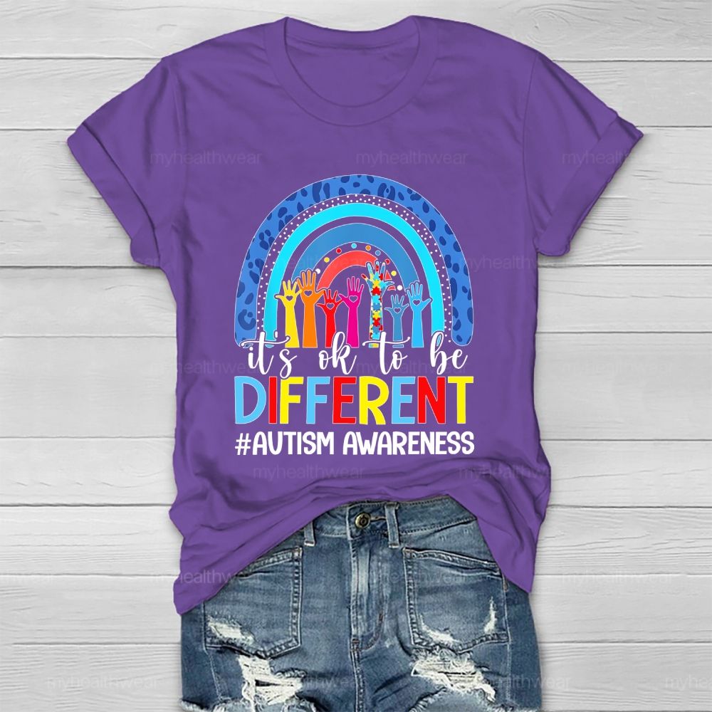 Autism Awareness It's Ok To Be Different Healthwear T-shirt