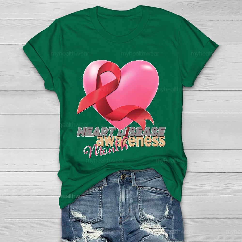 Heart Disease Awareness Month Healthwear T-shirt