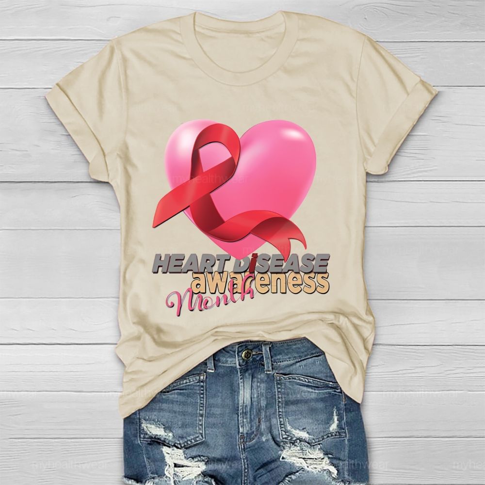 Heart Disease Awareness Month Healthwear T-shirt