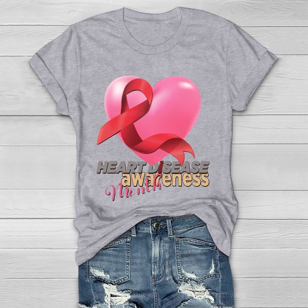Heart Disease Awareness Month Healthwear T-shirt