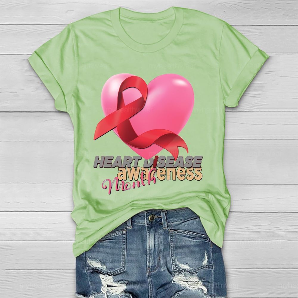 Heart Disease Awareness Month Healthwear T-shirt