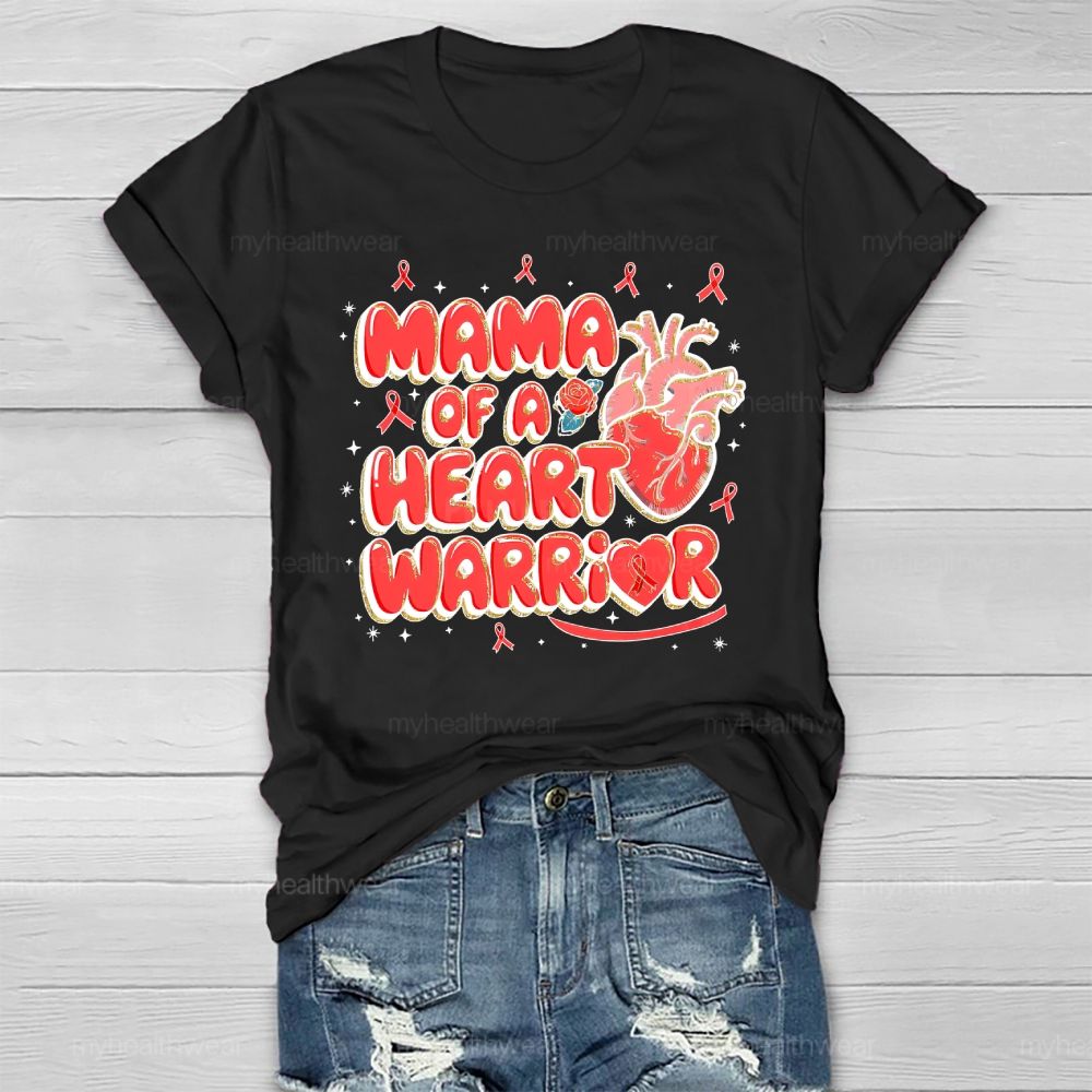 Mama Of A Heart Warrior Healthwear T-shirt