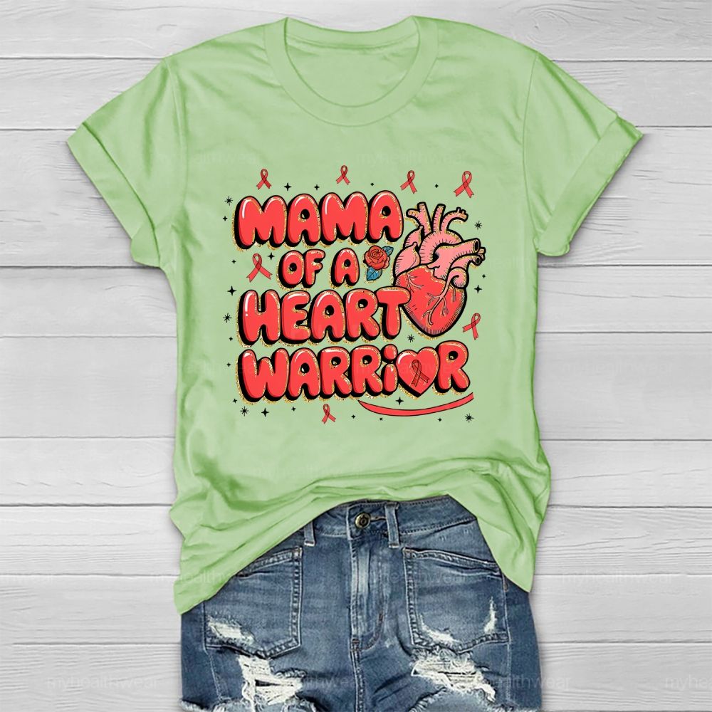 Mama Of A Heart Warrior Healthwear T-shirt