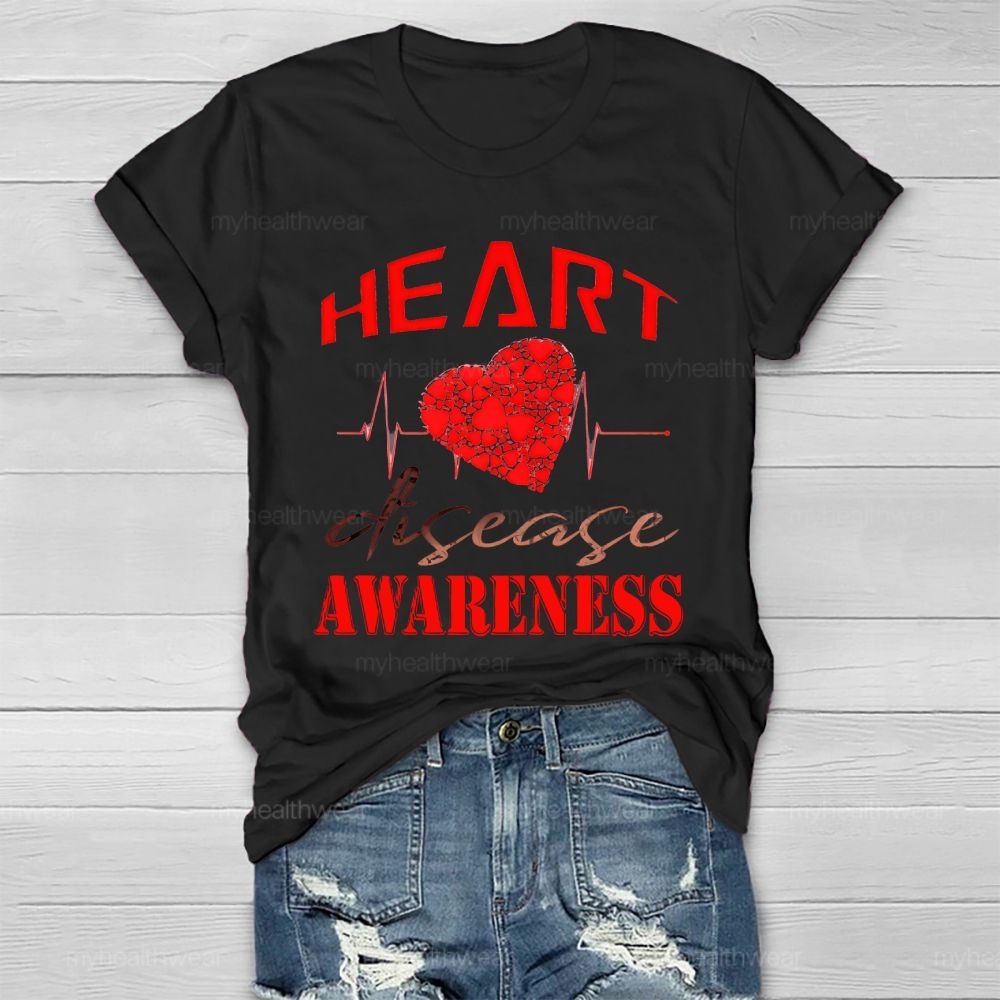 Heart Disease Awareness Healthwear T-shirt