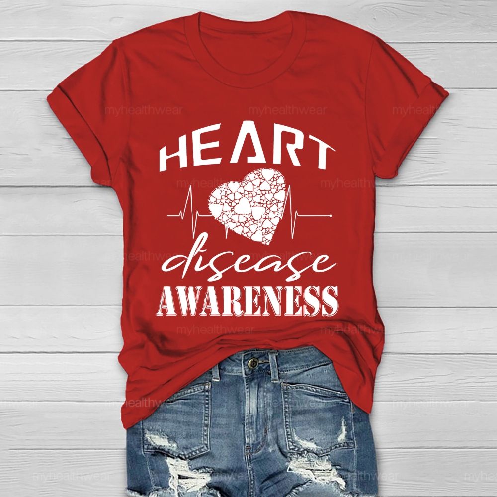 Heart Disease Awareness Healthwear T-shirt