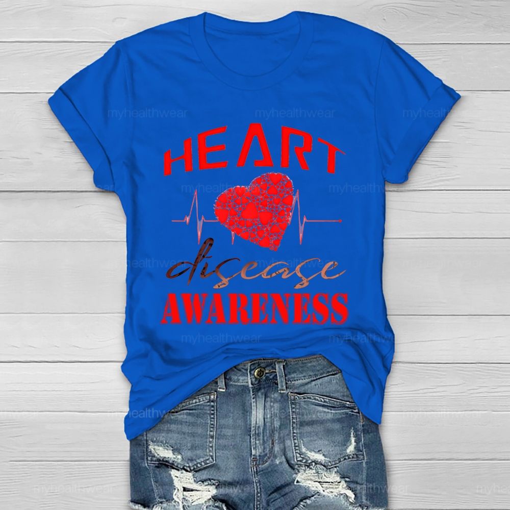 Heart Disease Awareness Healthwear T-shirt