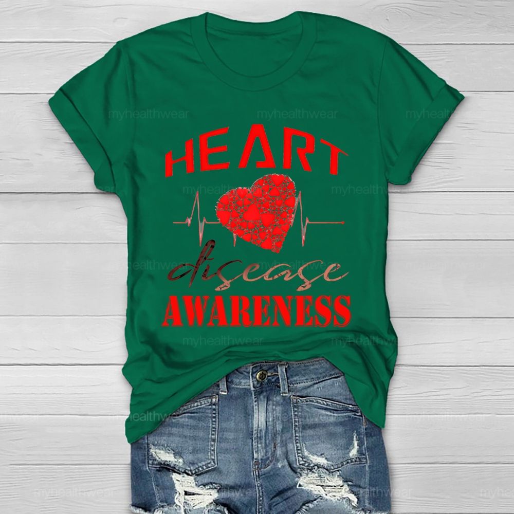 Heart Disease Awareness Healthwear T-shirt