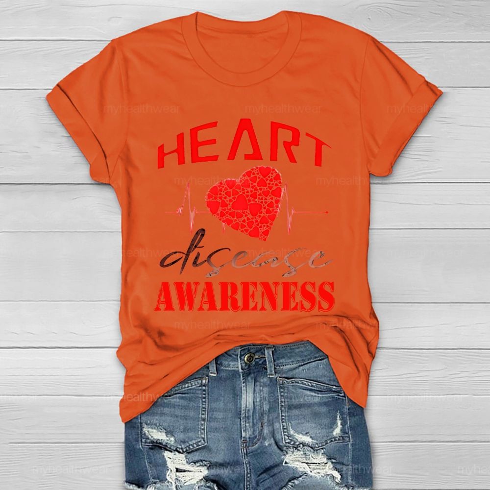 Heart Disease Awareness Healthwear T-shirt