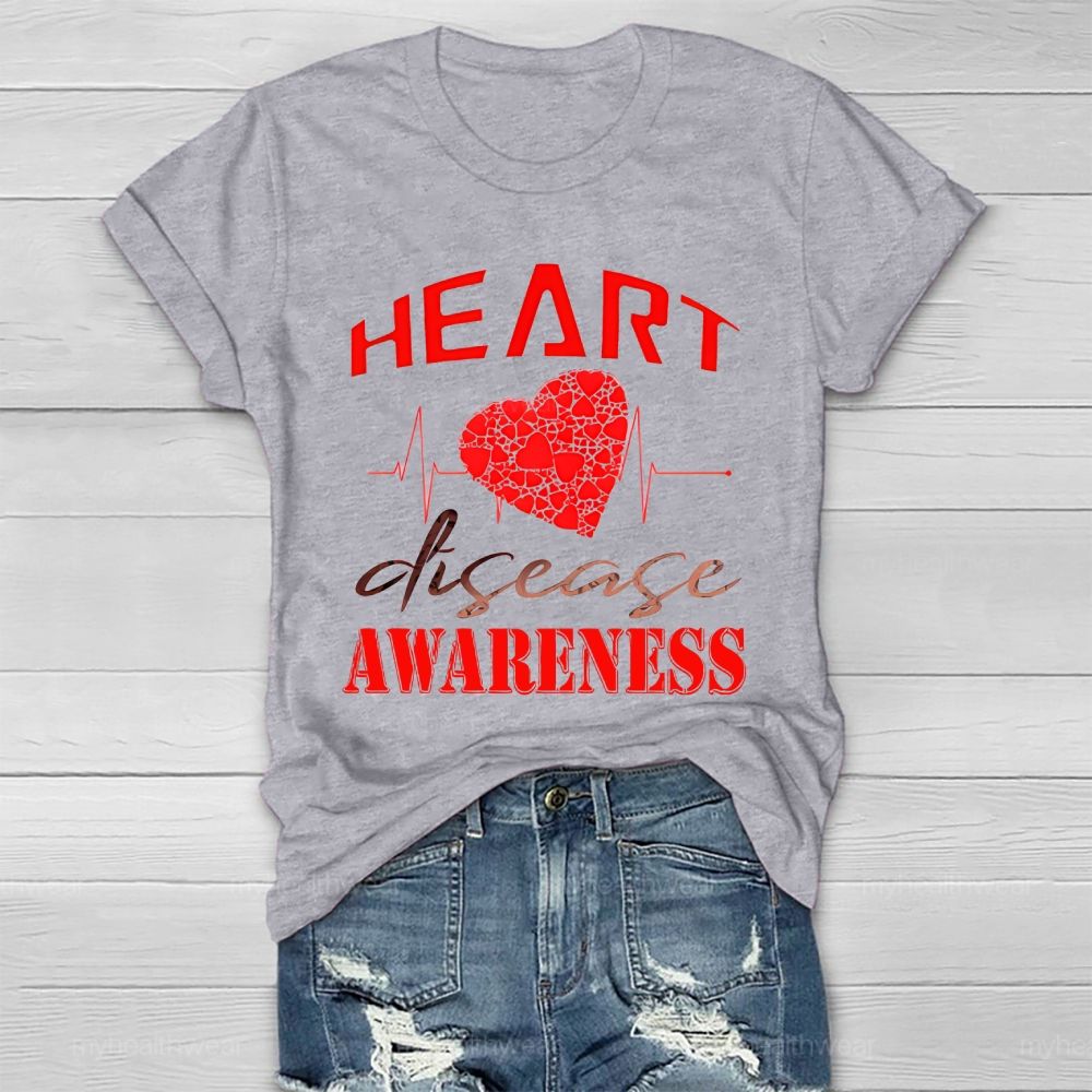 Heart Disease Awareness Healthwear T-shirt