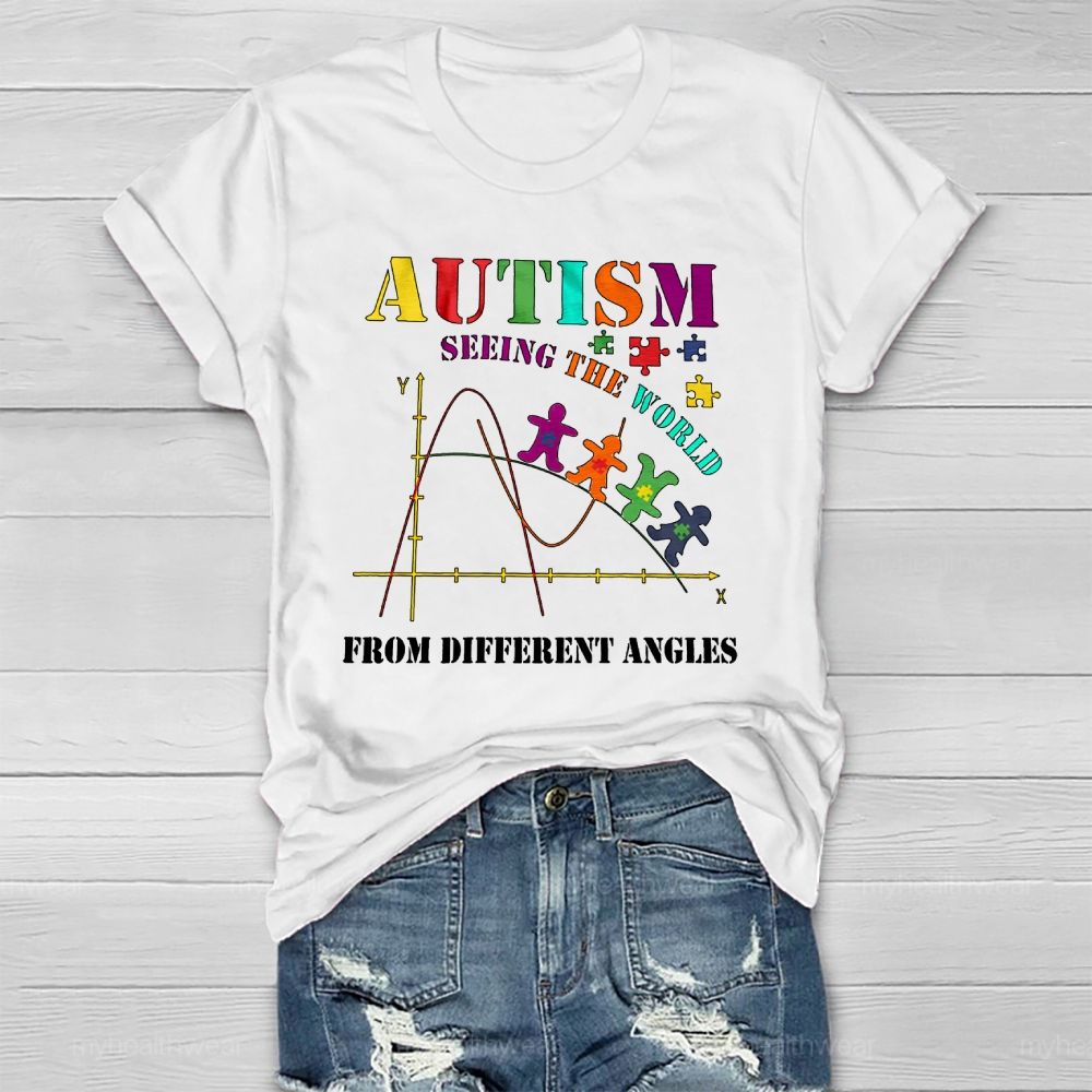 Autism Awareness Seeing The World From Different Angle Healthwear T-shirt
