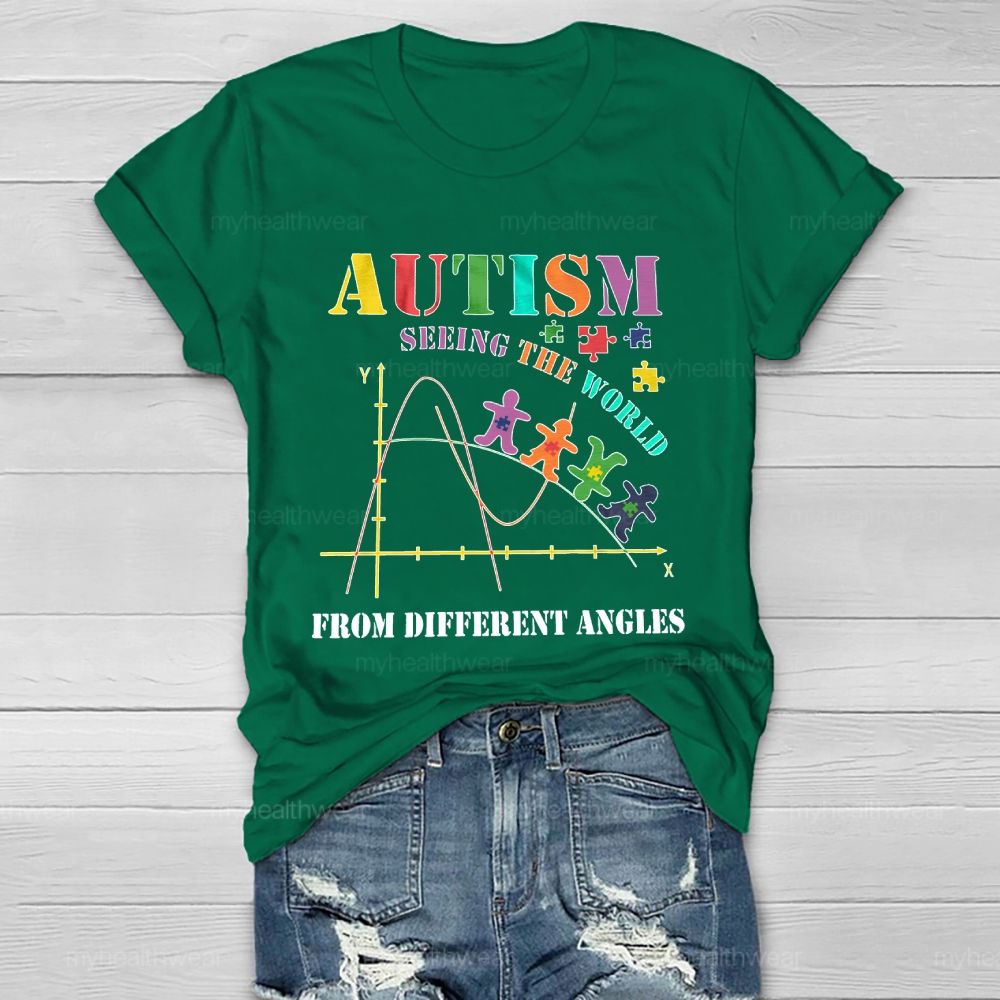 Autism Awareness Seeing The World From Different Angle Healthwear T-shirt
