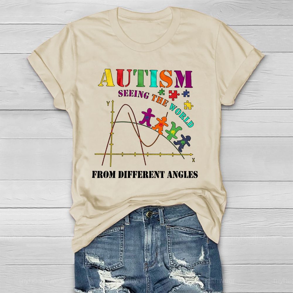 Autism Awareness Seeing The World From Different Angle Healthwear T-shirt