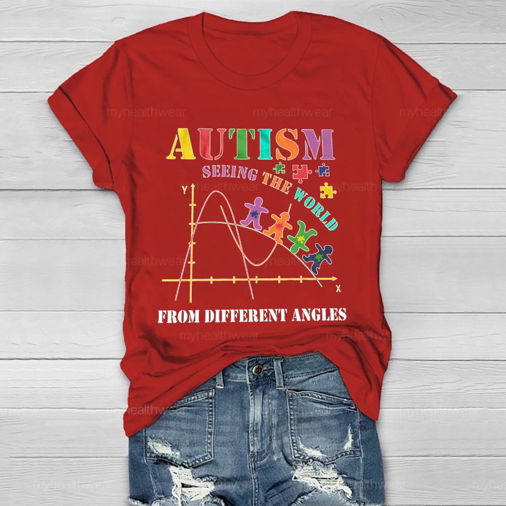 Autism Awareness Seeing The World From Different Angle Healthwear T-shirt