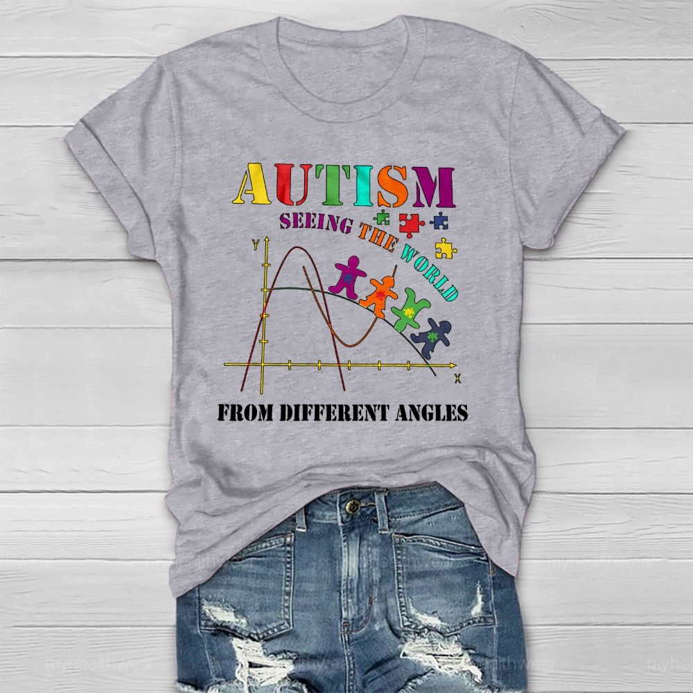 Autism Awareness Seeing The World From Different Angle Healthwear T-shirt