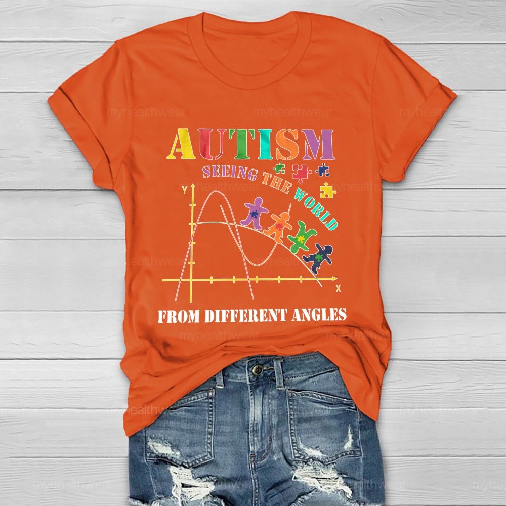 Autism Awareness Seeing The World From Different Angle Healthwear T-shirt