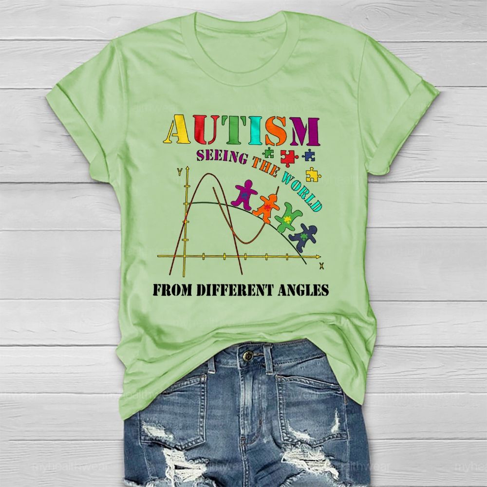 Autism Awareness Seeing The World From Different Angle Healthwear T-shirt