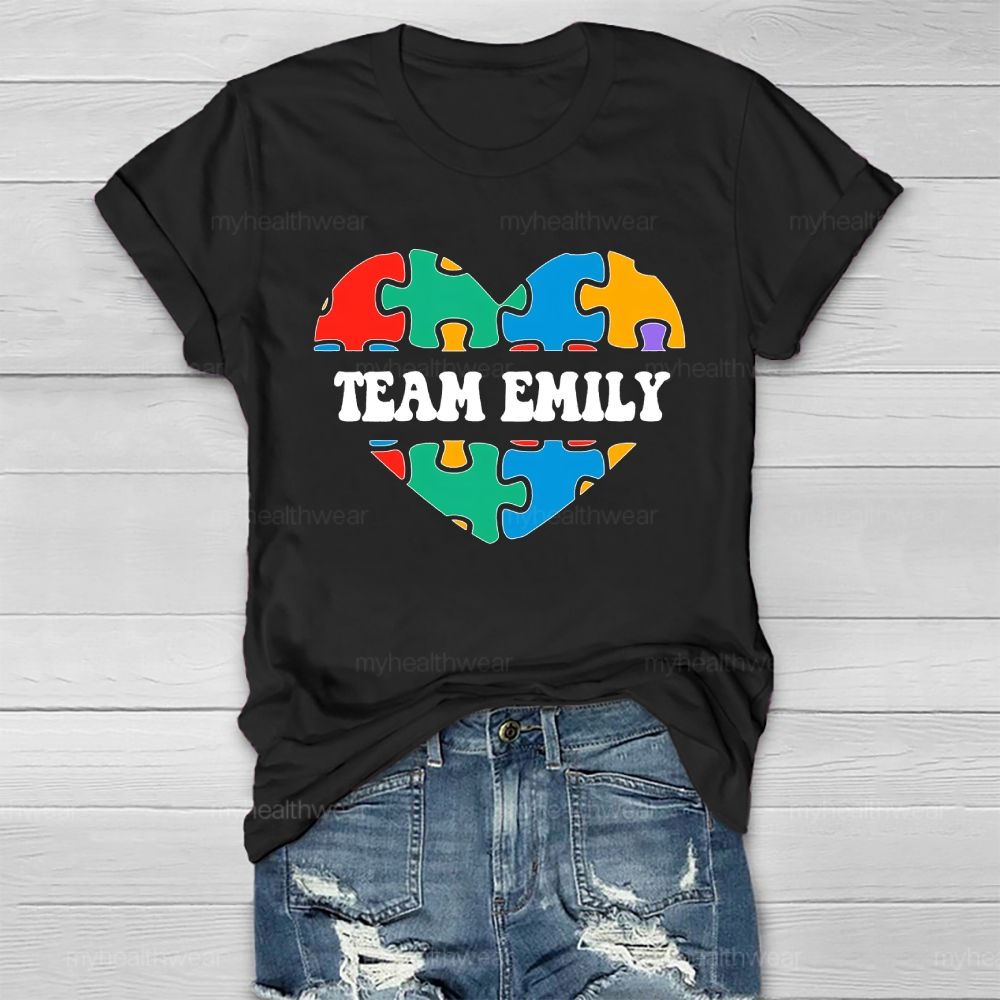 Personalized Team Name Team Emily Healthwear T-shirt