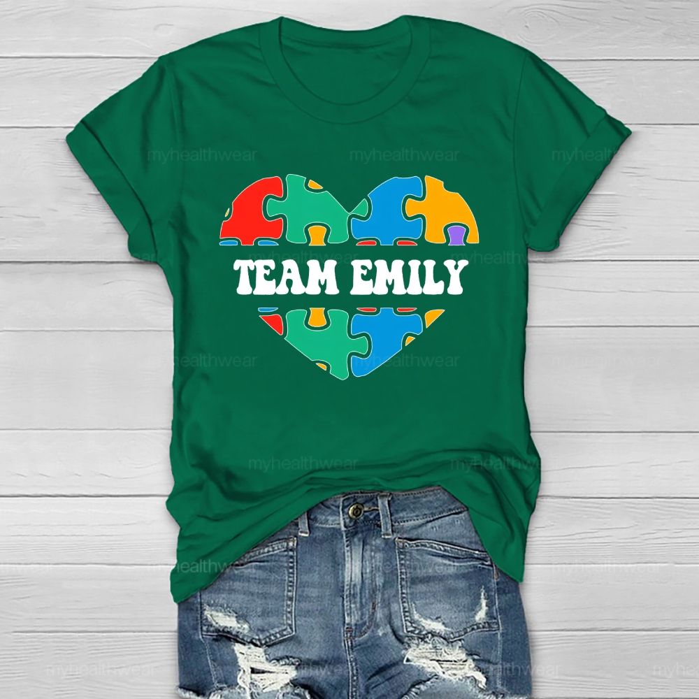 Personalized Team Name Team Emily Healthwear T-shirt