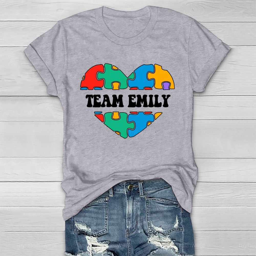 Personalized Team Name Team Emily Healthwear T-shirt
