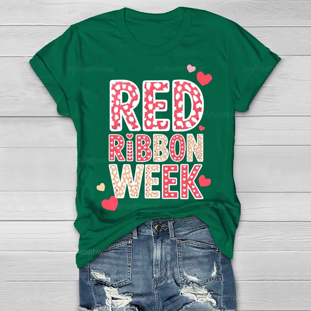 Red Ribbon Week Healthwear T-shirt
