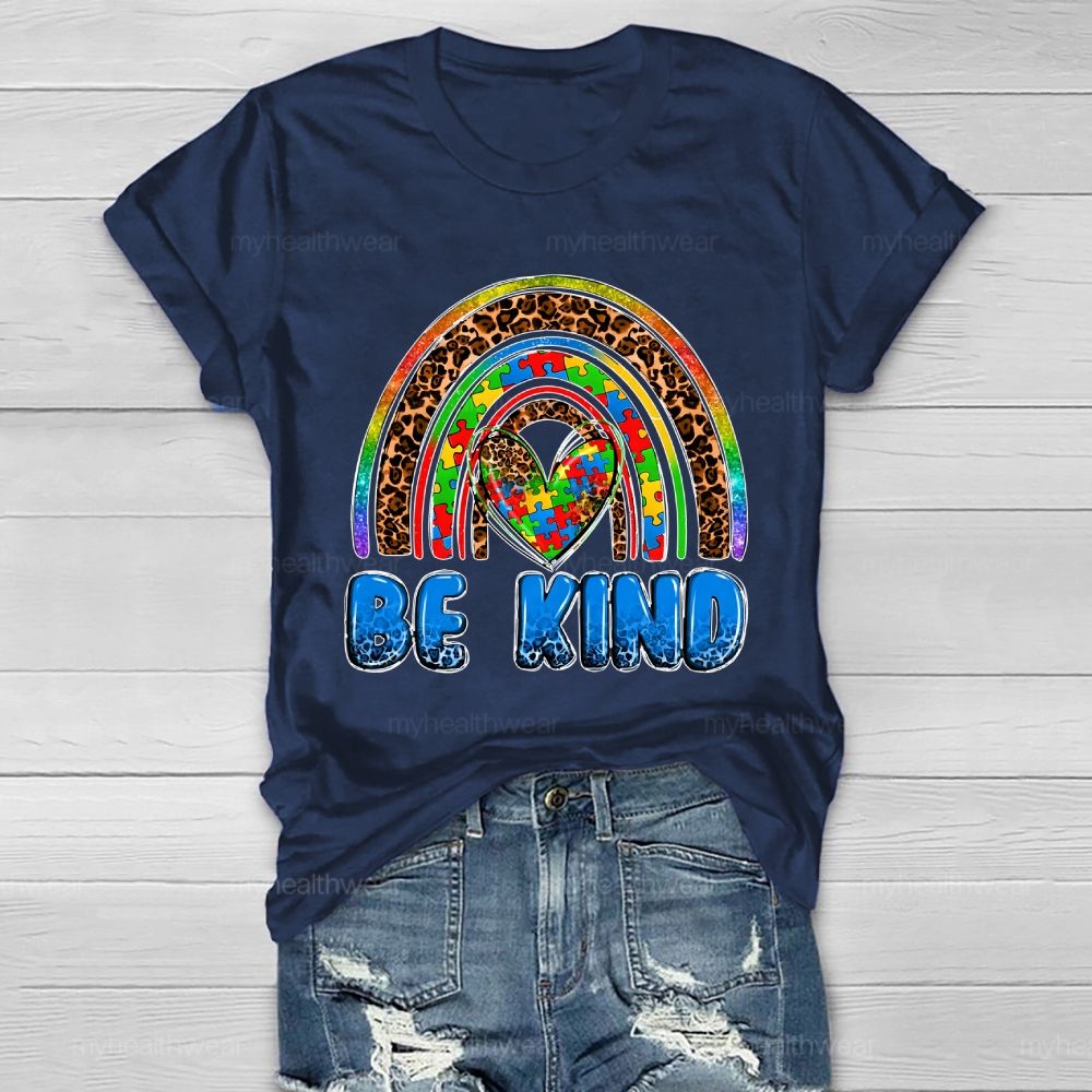 Be Kind Puzzle Rainbow Healthwear T-shirt