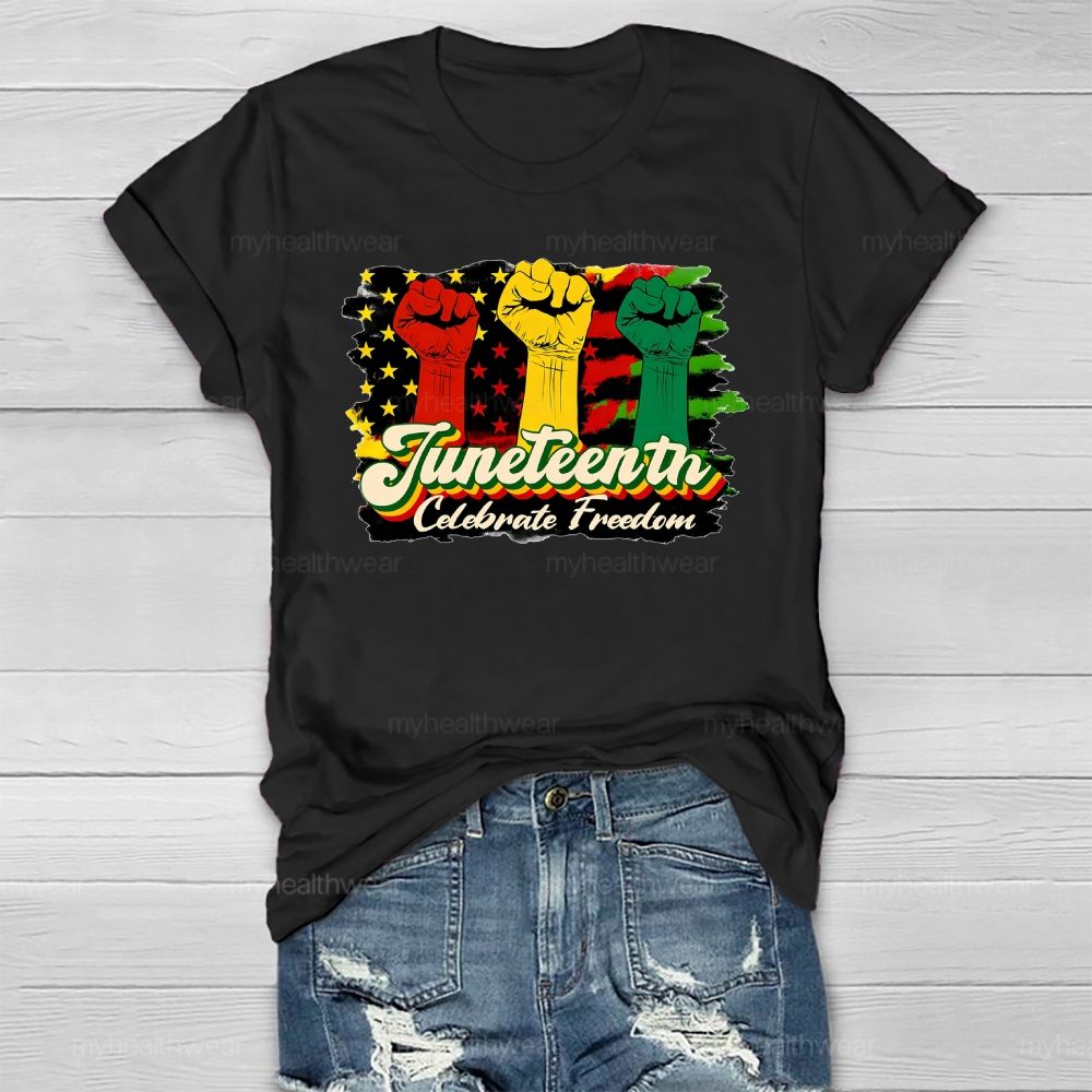 Juneteenth Celebrate Freedom Healthwear T-shirt