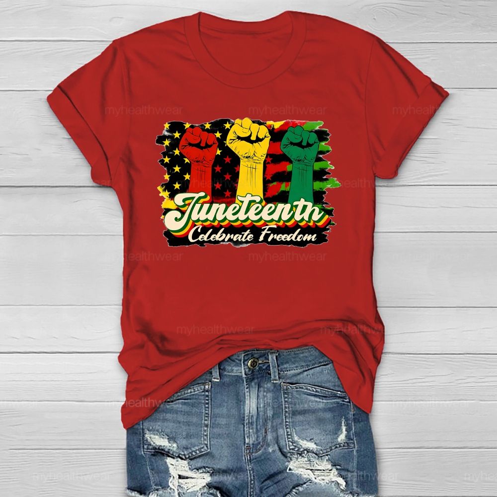 Juneteenth Celebrate Freedom Healthwear T-shirt