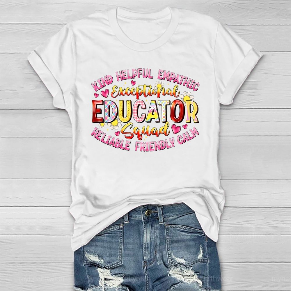 Kind Helpful Empathetic Exceptional Education Squad Healthwear T-shirt