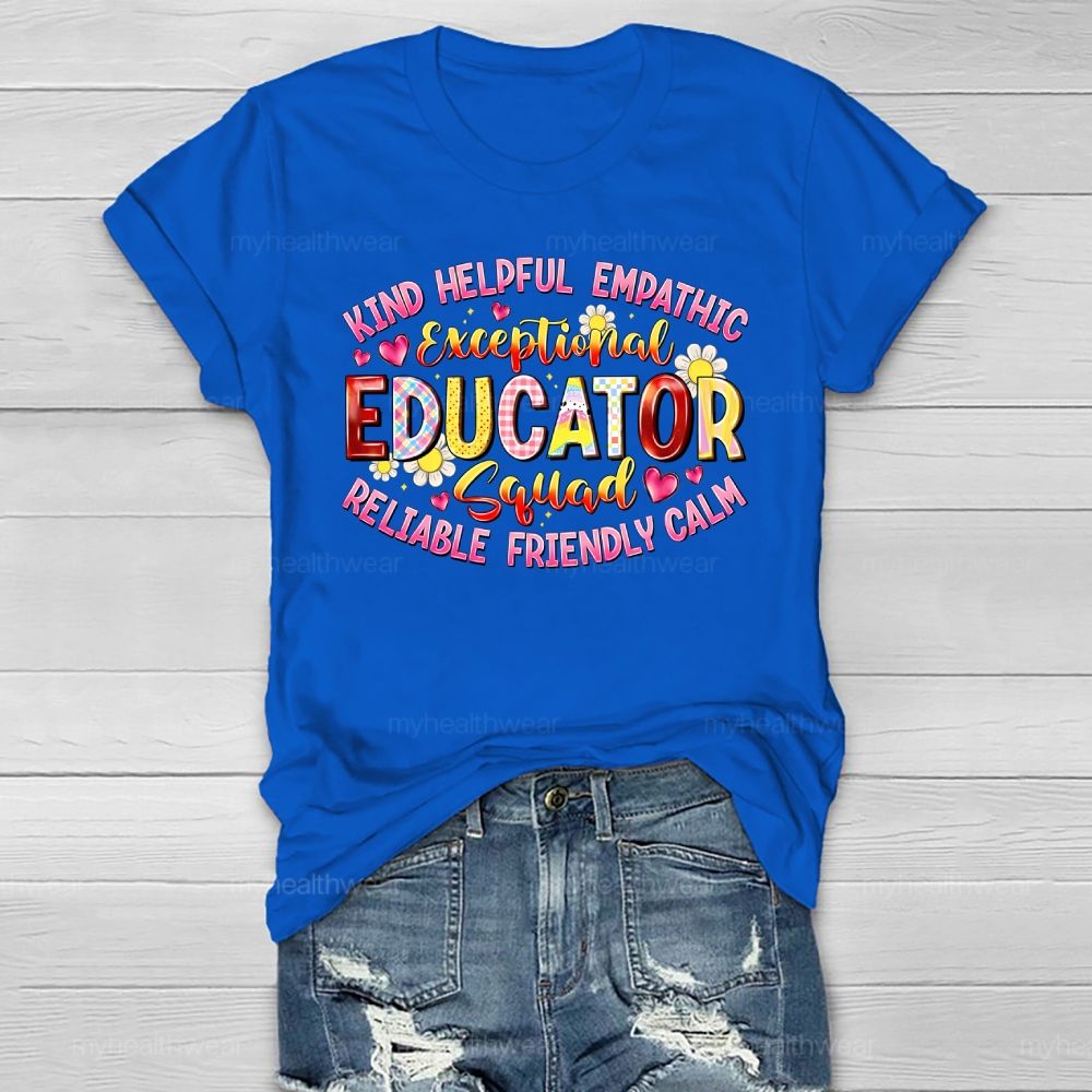 Kind Helpful Empathetic Exceptional Education Squad Healthwear T-shirt