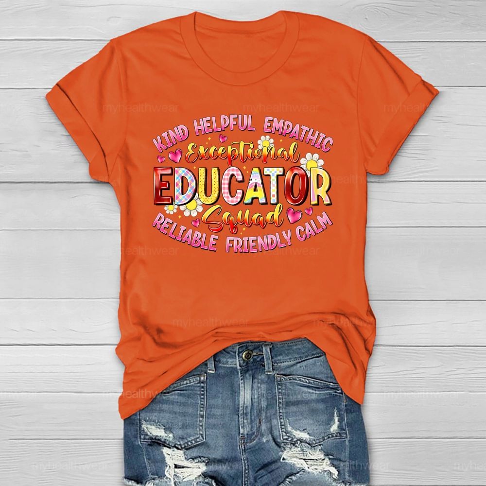 Kind Helpful Empathetic Exceptional Education Squad Healthwear T-shirt