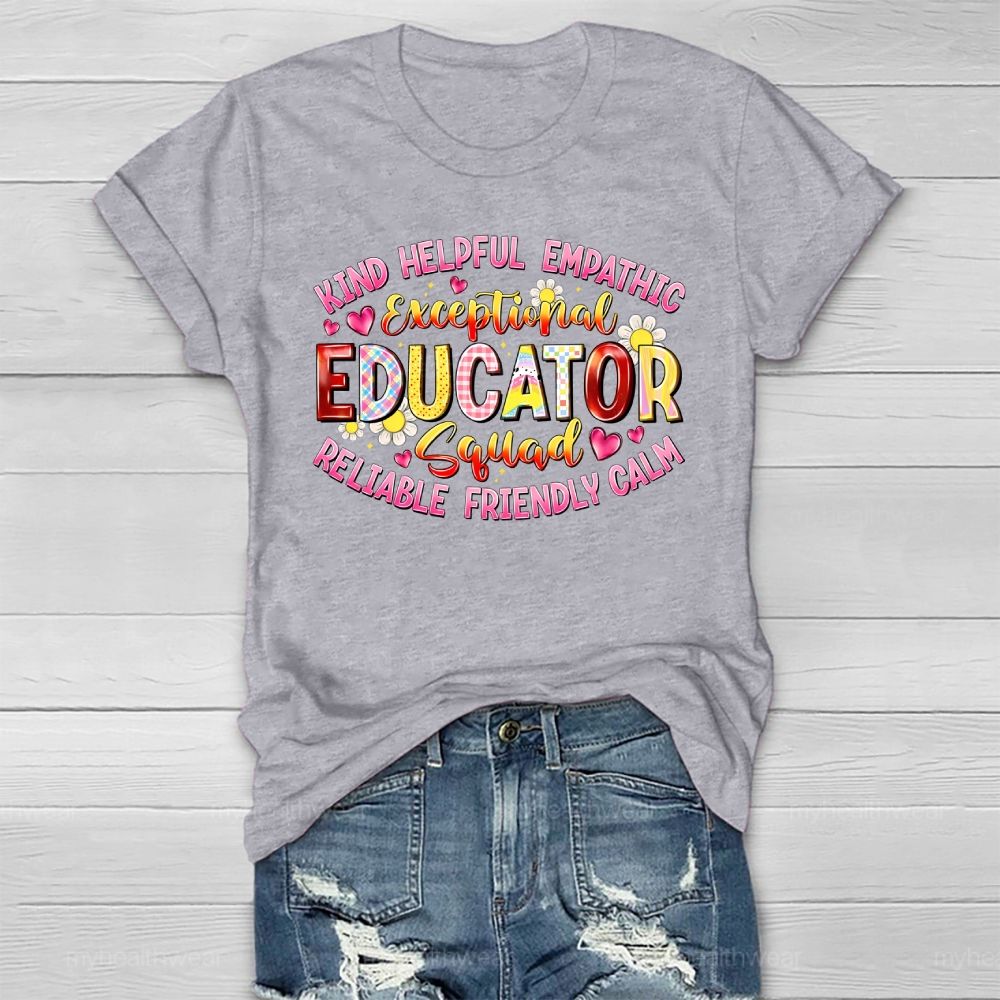 Kind Helpful Empathetic Exceptional Education Squad Healthwear T-shirt