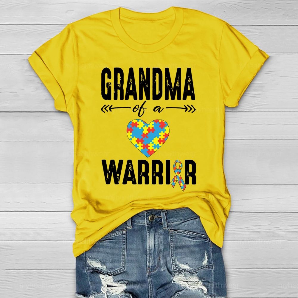 Personalized Grandma Of A Warrior Healthwear T-shirt