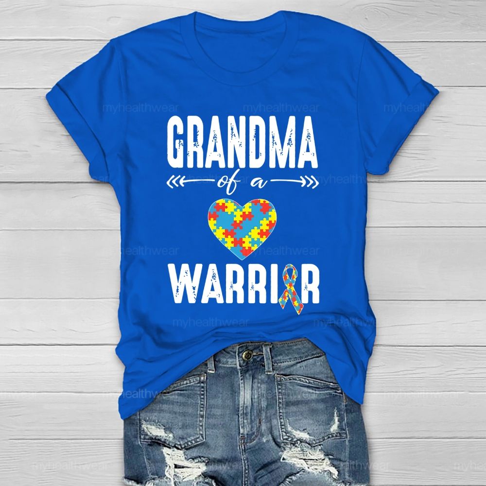 Personalized Grandma Of A Warrior Healthwear T-shirt