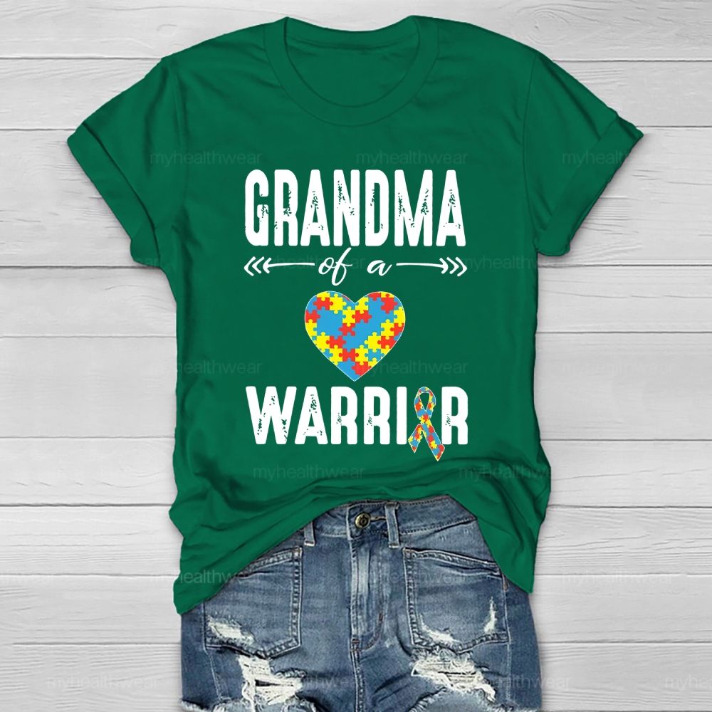 Personalized Grandma Of A Warrior Healthwear T-shirt