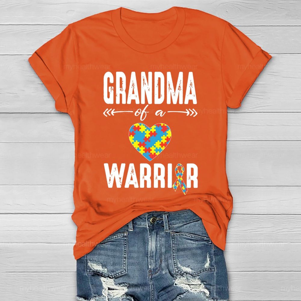 Personalized Grandma Of A Warrior Healthwear T-shirt