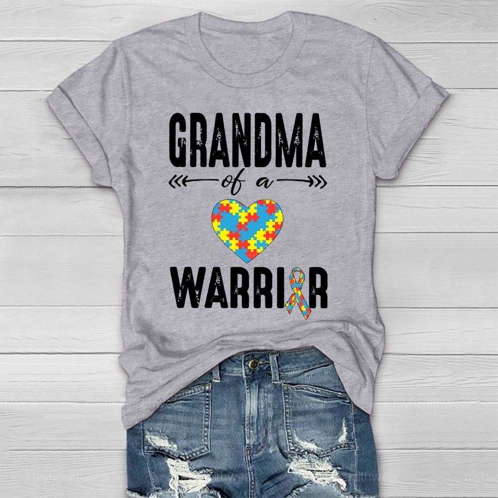 Personalized Grandma Of A Warrior Healthwear T-shirt