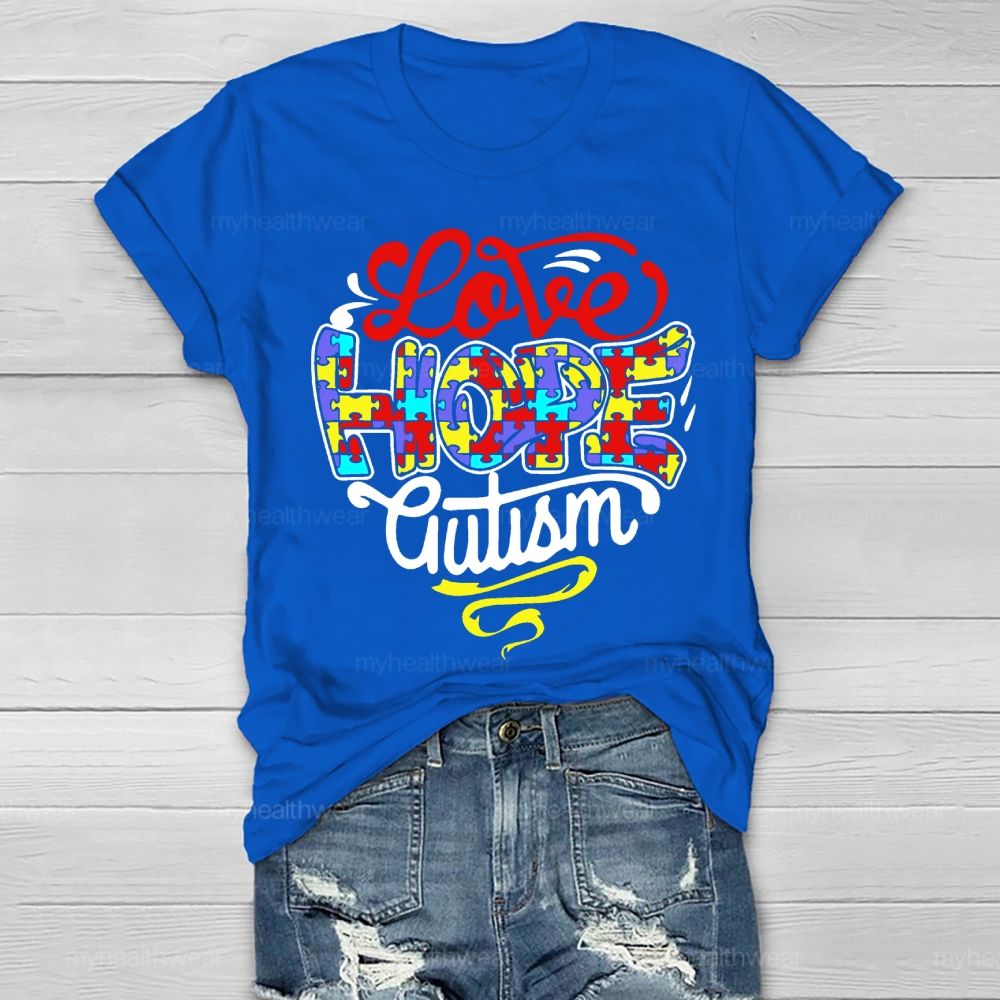 Love Hope Autism Healthwear T-shirt
