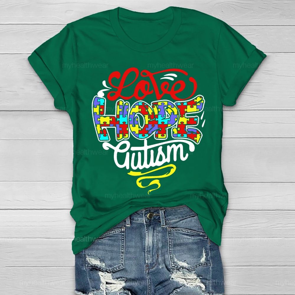 Love Hope Autism Healthwear T-shirt