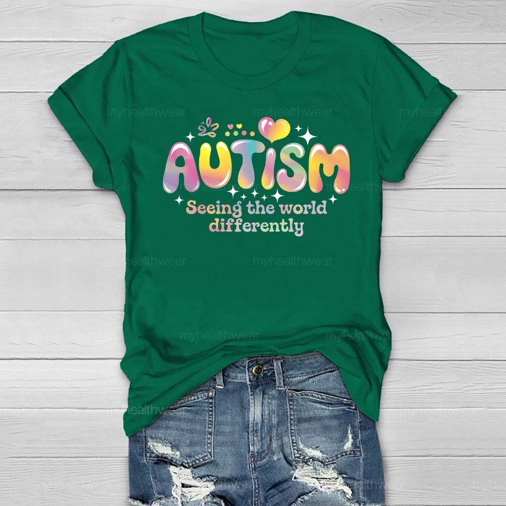 Autism Seeing The World Differently Healthwear T-shirt