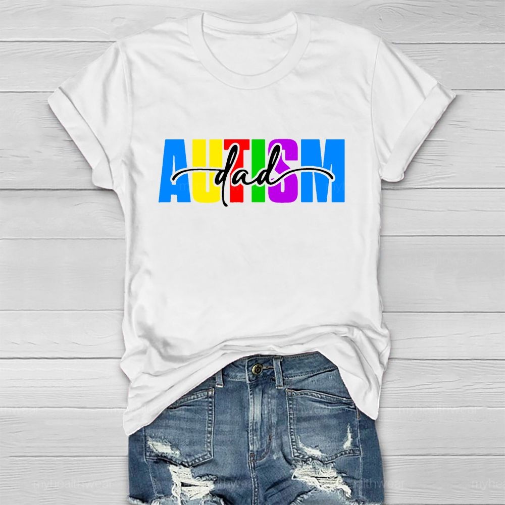 Personalized Autism Dad Healthwear T-shirt