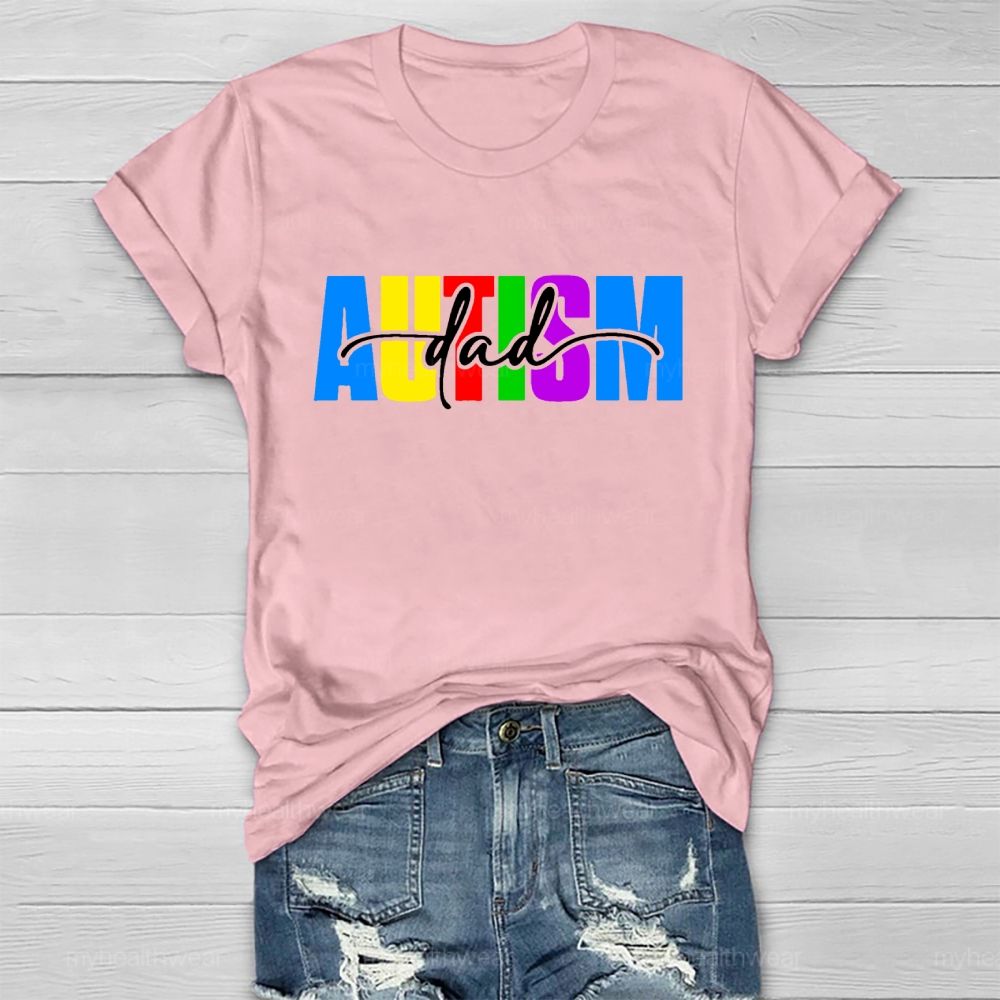 Personalized Autism Dad Healthwear T-shirt